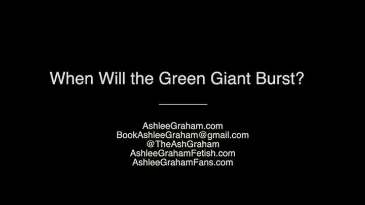 The Green Giant must go pop