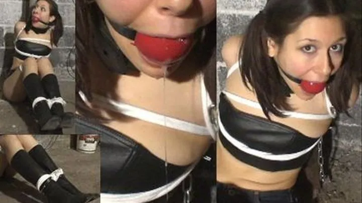 Gagged and drooling in the basement