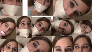 Jennifer's sock in mouth gag talking video