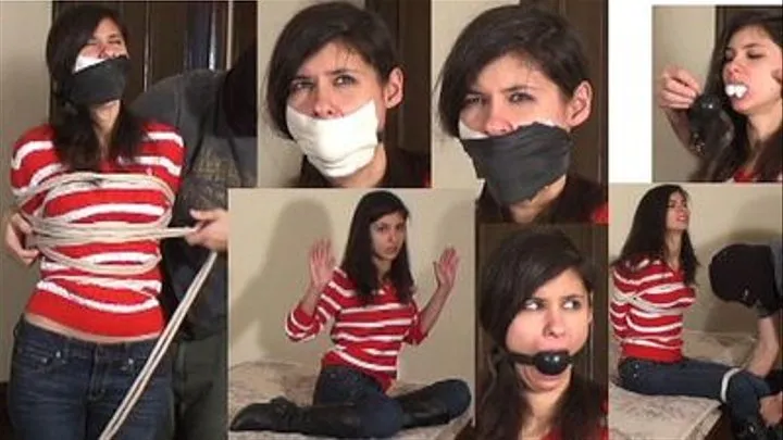 Krystal held and "do not try this at home gagged" Part one