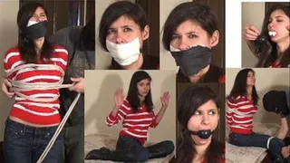 Krystal held and "do not try this at home gagged" Part one