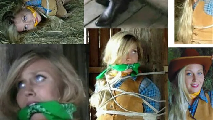 My friend did an old western bondage video with Brianne bound and gagged in the barn ( 30 minute storyline video filmed by my friend in a real barn "