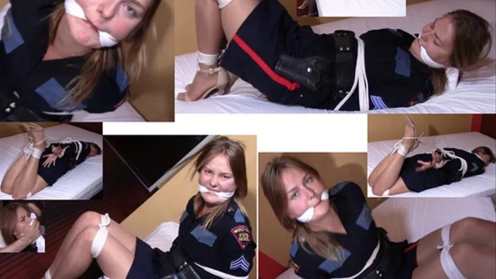 Officer Vika tied up and gagged on the job ( Custom Video )