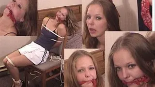 Girl next door Beth in bondage