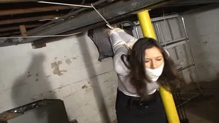 gagged and tight strappado tie in the basement MP4 format