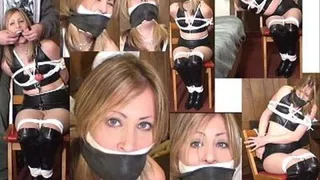 Amy helplessly gagged!