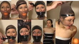 Hood tape gag applied on screen