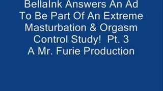 BellaInk Answers An Ad To Be Part Of A Masturbation & Orgasm Control Study! Pt. 3 Low-Res)