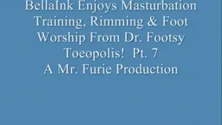 BellaInk Enjoys Masturbation Training, Finger Rimming & Foot Worship By Dr. Footsy Toeopolis! Pt. 7