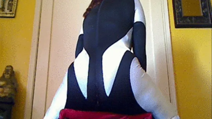 Worhsip Me in My Black & White Catsuit