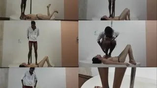 CRUEL BLACK MAN TRAMPLE IN FRAGILE WHITE GIRL - TOP DOMINATOR JAMES - CLIP 4