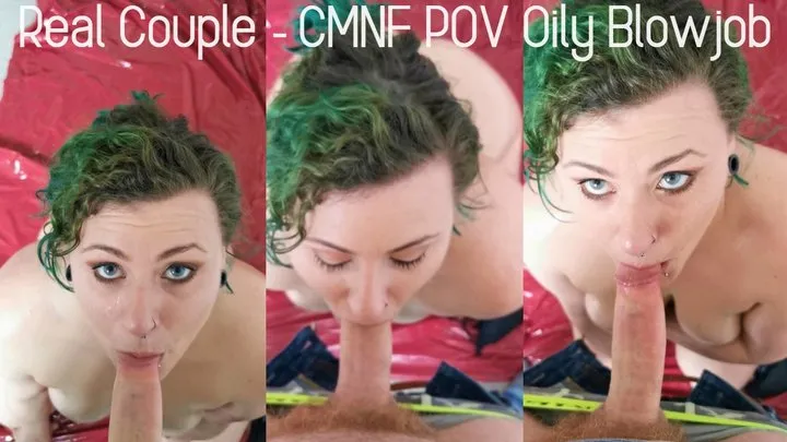 Real Couple - CMNF POV Oily Blowjob