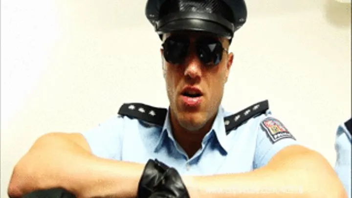 BURPING AND SPITTING FROM TWO COPS - -057