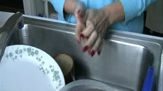 Hand Rubbing Before Washing dishes