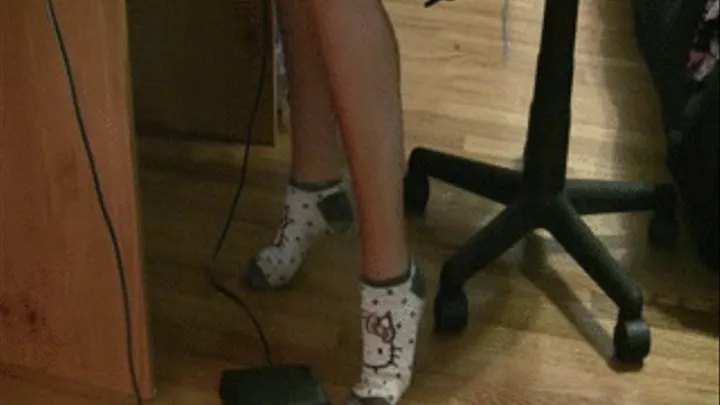 Sewing in Hello Kitty SOCKS