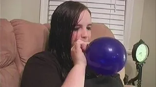 Angelina is still waiting for her date, so she blows balloons now
