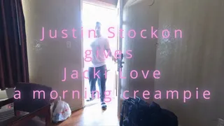 Justin Stockton morning creampie wakeup call with Jacki Love