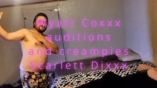 Wyatt Coxxx auditions 18 year old pregnant Scarlett Dixxx