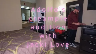Adolfo's creampie audition with Jacki Love