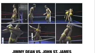 CANADIAN MUSCLEHUNK WRESTLING 4 BOUT 2 JIMMY DEAN VS. JOHN ST. JAMES Quicktime .