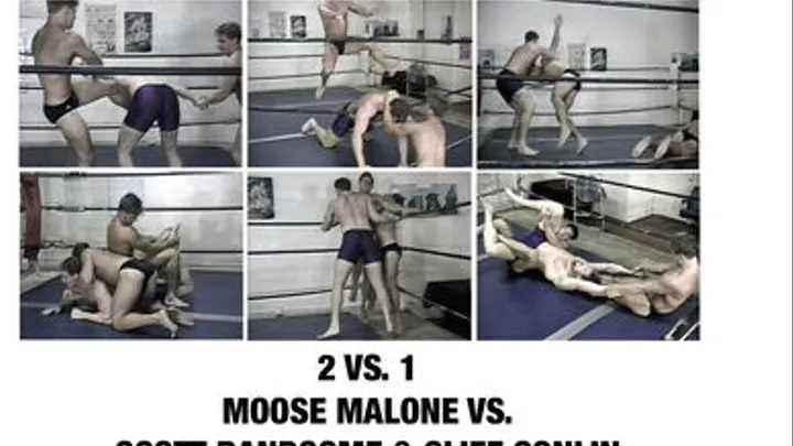 HOLLYWOOD MUSCLEHUNK WRESTLING 5 BOUT 4 MOOSE MALONE VS. SCOTT RANDSOME & CLIFF CONLIN Quicktime .