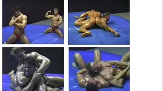 CANADIAN MUSCLEHUNK OIL WRESTLING 2 BOUT 1 JOHNNY LIGHTNING VS. BEAU HOPKINS Quicktime .