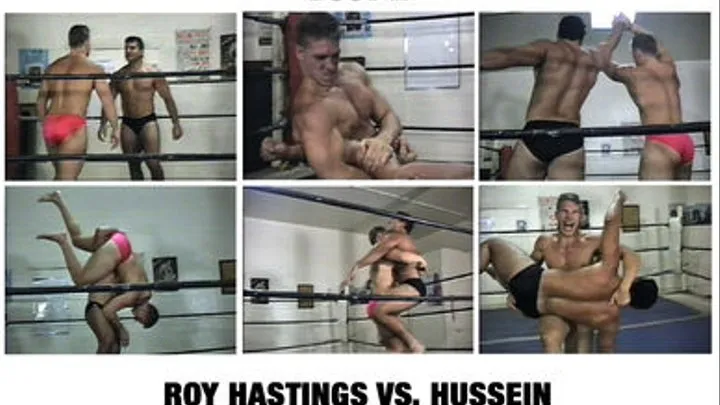 HOLLYWOOD MUSCLEHUNK WRESTLING 4 BOUT 1 ROY HASTINGS VS. HUSSEIN Quicktime .