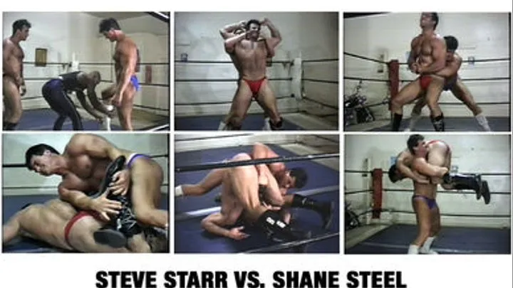 HOLLYWOOD MUSCLEHUNK WRESTLING 4 BOUT 1 STEVE STARR VS. SHANE STEEL Quicktime .