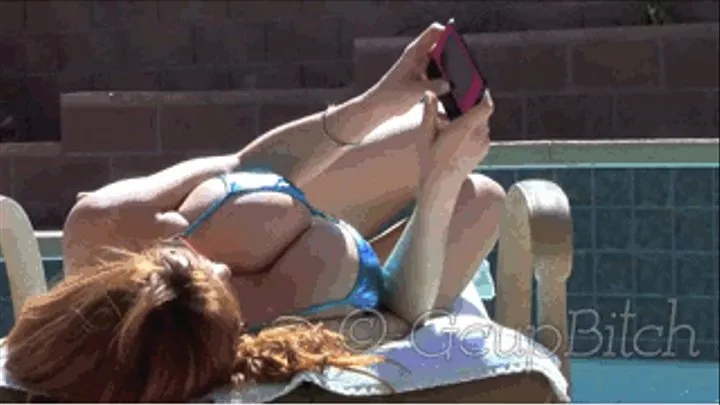 Poolside bikini worship