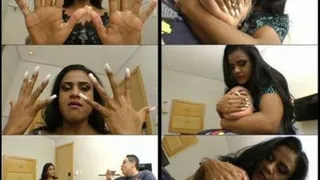 DANGEROUS SUPER BIG HANDS ''TOTAL SMOTHER'' - BY MISTRESS ANA JULIA - CLIP 1