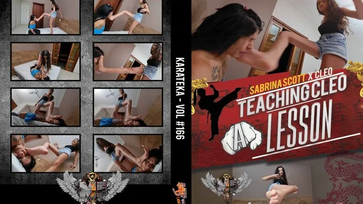 KARATE - TEACHING CLEO LESSON - VOL #166 - TOP GIRL SABRINA SCOTT - CLIP 04 - NEW MF JAN 2022 - never published - Exclusive girls MF video