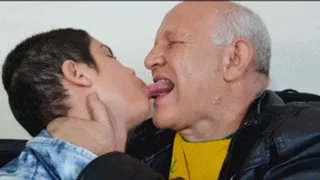 GRANDPA KISSING THE BEAUTIFUL CLEANING LADY - ALBERT 72 YRS VS LAURA 20 YRS - NEW KC 2018 - CLIP 4