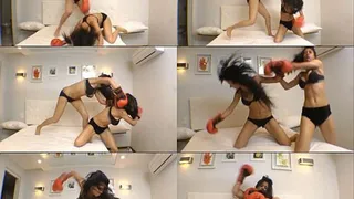 REAL BOXE REAL TWINS - twin 1 : RAFAELLA GUEICHA vs twin 2 : GRAZIELLA GUEICHA -- CLIP 4 -- exclusive MF