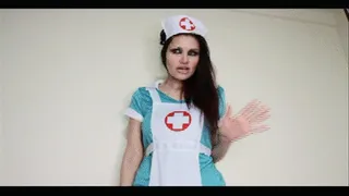 Sadistic nurse blows up your balls and performs castration