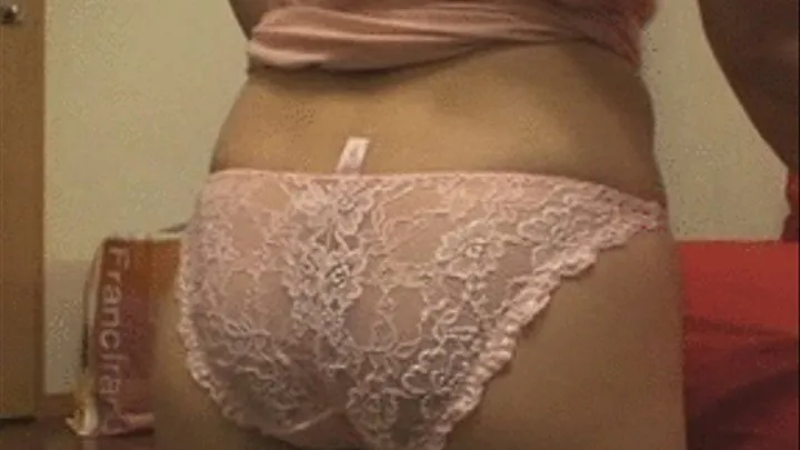 Lady tries on her new panty! She forgot to wash her pussy and now the new panty looks old! - Full version