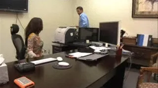 Beautiful Black Nymph Gets Attention At The Office From Her Well Hung Stud