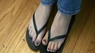 Khloe in flipflops and sandals