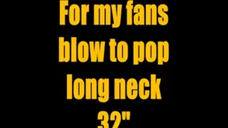 Blow to pop Cattex 32" long neck orange outdoor
