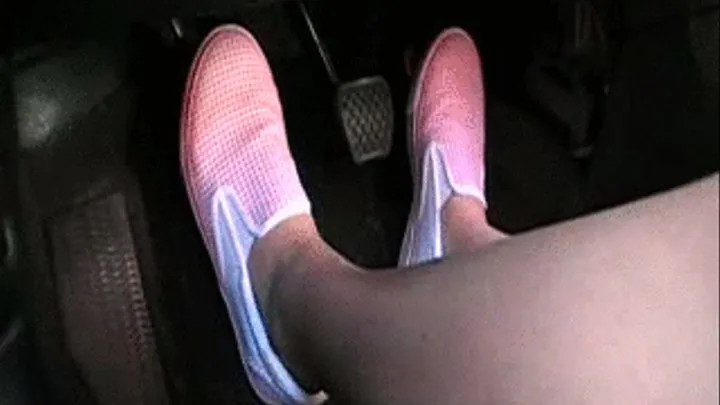 Driving in Pink Converse