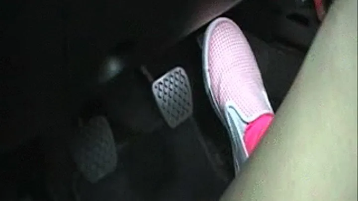 Sneakers Van style with Pink girlie socks drive it hard