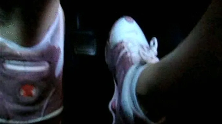 Driving in Nike Shox NZ, R4) Sneakers.. Stick Shifting pedal pumping