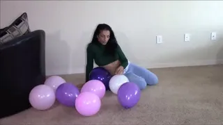 Sit to pop balloons