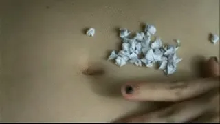 Belly Button Sexy Foreplay with Paper
