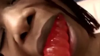 Sexy ebony babe gives the best blowjob before getting fucked in the ass