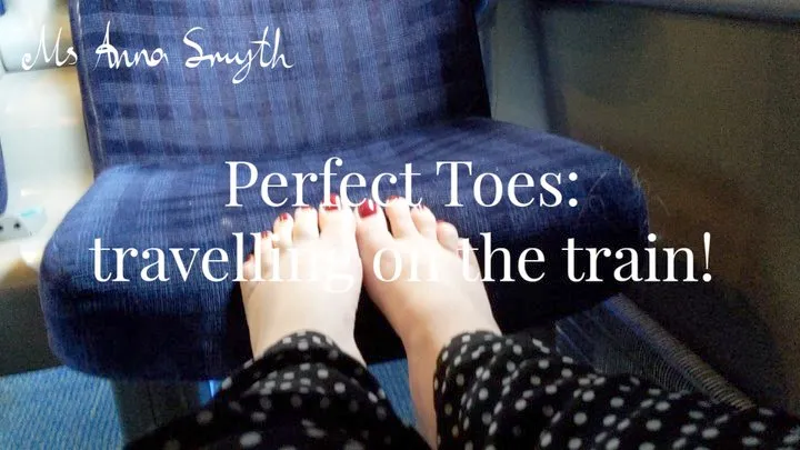 Perfect Toes - travelling on a train!