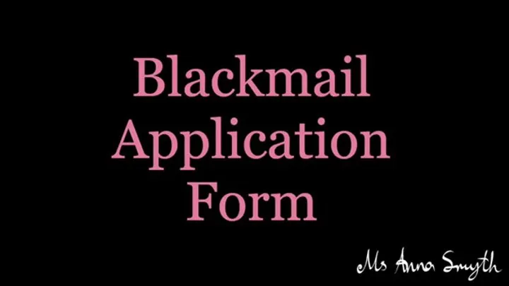 (Consensual, Fantasy) Blackmail Application