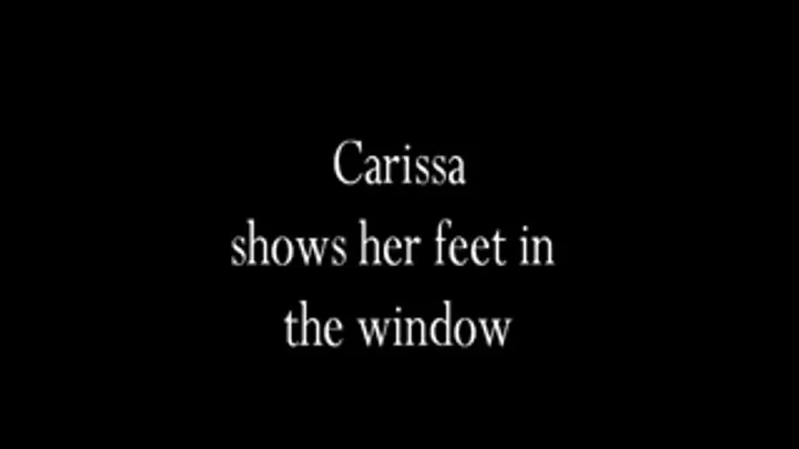 Carissa shows her feet in the window HD.