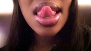 Licking My Full Luscious Glistening Ebony Lips - Part 1