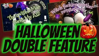 Witchy compilation, letting the invisible man fuck my ass after a blowjob in the woods, follwed by me riding an invisible monster cock, witch, spooky, bbw, cosplay, halloween, invisibleman, masturbate, dildo, cleardildo, hugedildo, fantasy, candyxxkitty
