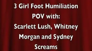 Three Girls Foot Perv POV Humiliation